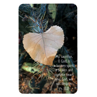 Psalm Broken und Kontrite Herz Leaf Magnet