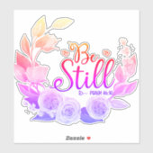 Psalm Christliche Bibel Verse Aufkleber - Sei noch (Blatt)