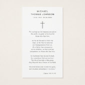 Psalm-Foto-Gebetskarte (Rückseite)