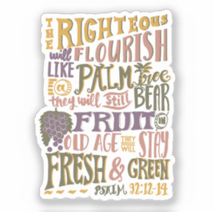 Psalm für das Alter Handlettering  Aufkleber