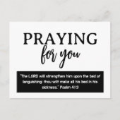 Psalm für dich beten wird bald gut Christlich Postkarte (Vorderseite)