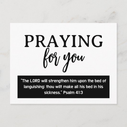 Psalm für dich beten wird bald gut Christlich Postkarte (Vorderseite)
