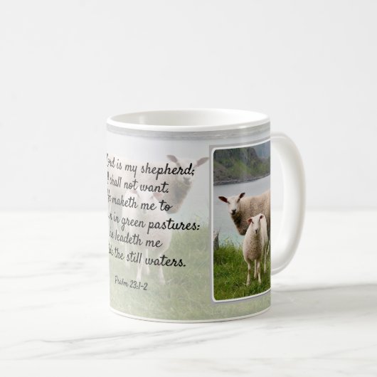 Psalm für Schafe und Lämmer 23 Kaffeetasse (VorderseiteRechts)