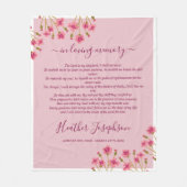 Psalm-Gedenkstätte Pink Burgund Fleecedecke (Vorderseite)