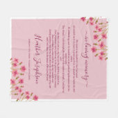 Psalm-Gedenkstätte Pink Burgund Fleecedecke (Vorderseite (Horizontal))