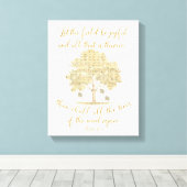 Psalm Ließ die Schrift "Field & Trees Sing/Rejoice Leinwanddruck (Insitu (Holzboden))