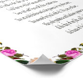 Psalm, Lila Blüte, Werteplakat (Matte) Poster (Ecke)