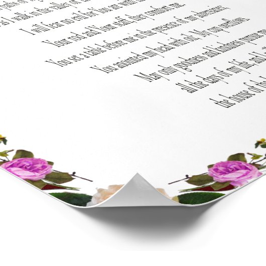 Psalm, Lila Blüte, Werteplakat (Matte) Poster (Ecke)