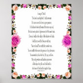 Psalm, Lila Blüte, Werteplakat (Matte) Poster (Vorne)