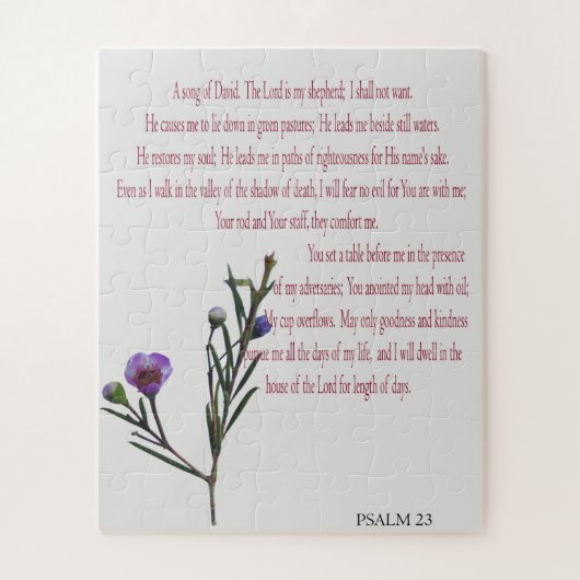 Psalm, Lila, florales herausforderndes Puzzle (Vertikal)