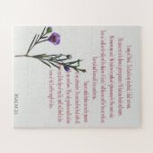 Psalm, Lila, florales herausforderndes Puzzle (Horizontal)