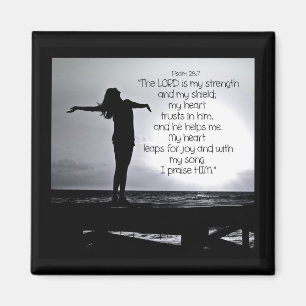 Psalm Lord ist mein Zitat aus der Kraftbibel Schwa Magnet