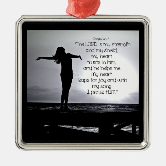 Psalm Lord ist mein Zitat aus der Kraftbibel Schwa Ornament Aus Metall (Vorne)