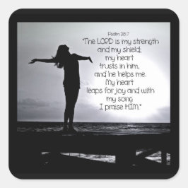 Psalm Lord ist mein Zitat aus der Kraftbibel Schwa Quadratischer Aufkleber
