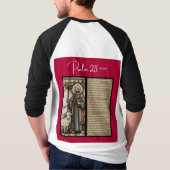 Psalm-Meldung - Psalm 23 - 3/4 Länge weiß T-Shirt (Rückseite)