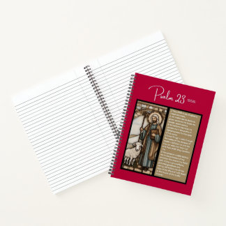 Psalm-Meldung - Psalm 23 - 8.5 x 11 - Spirale Notizblock