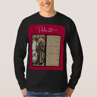 Psalm-Meldung: Psalm 23 - Schwarzer Langschlauch T-Shirt