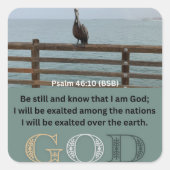 Psalm-Meldung - Psalm 46-10 - Aufkleber auf dem Pl (Vorderseite)