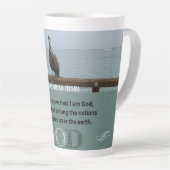 Psalm-Meldung - Psalm 46-10 - Latte-Tasse Milchtasse (Rechte Ecke)