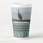 Psalm-Meldung - Psalm 46-10 - Latte-Tasse Milchtasse (Vorderseite)