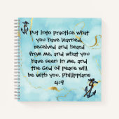 Psalm Philippians biblical quote Notizblock (Vorderseite)