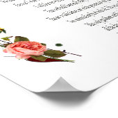 Psalm, Rose Blume, Werteplakat (Matte) Poster (Ecke)