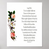 Psalm, Rose Blume, Werteplakat (Matte) Poster (Vorne)