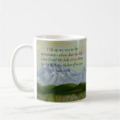 Psalm-Schrift Rustikale Gebirgslandschaft Kaffeetasse (Links)