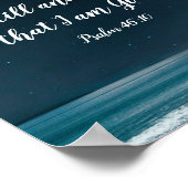 Psalm sei still und weiß, dass ich Gott bin Poster (Ecke)