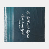 Psalm sei still und weiß, ich bin Gott Nacht Stran Fleecedecke (Vorderseite (Horizontal))