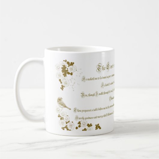 Psalm-Tasse - Der Herr ist mein Hirte Kaffeetasse (Links)