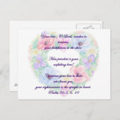 Psalm und Blume Postkarte (Vorne/Hinten)