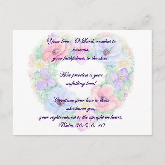 Psalm und Blume Postkarte (Vorderseite)