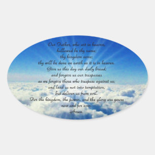 Psalm unseres Vaters 23 Ovaler Aufkleber