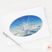 Psalm unseres Vaters 23 Ovaler Aufkleber (Umschlag)