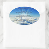 Psalm unseres Vaters 23 Ovaler Aufkleber (Tasche)