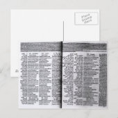 Psalm von David: Psalterim Octaplums, 1516 Postkarte (Vorne/Hinten)