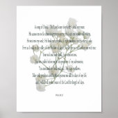 Psalm, Weiße Blume, Werteplakat (Matte) Poster (Vorne)