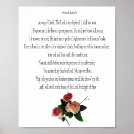 Psalm, Weiße Blume, Werteplakat (Matte) Poster