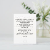 Psalm White Wedding Silhouette Card Postkarte (Stehend Vorderseite)