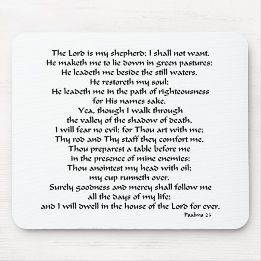 Psalme 23 mousepad (Vorne)