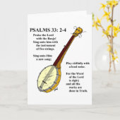 PSALME 33: Paise der Lord mit dem Banjo Karte (Gelbe Blume)