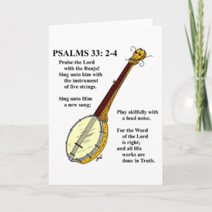 PSALME 33: Paise der Lord mit dem Banjo Karte