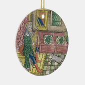 Psalme: Frontispiz, das König David spielt Th Keramikornament (Rechts)