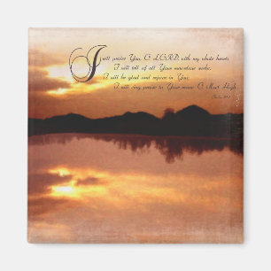 Psalme u. Sonnenuntergänge, Bibel-Vers Magnet