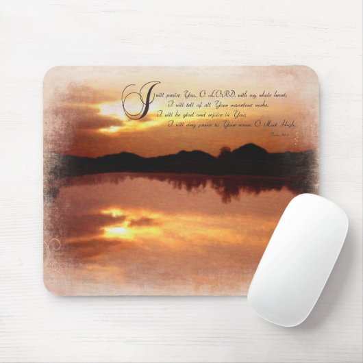 Psalme u. Sonnenuntergänge, Bibel-Vers Mousepad (Mit Mouse)