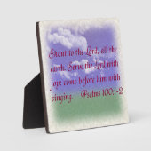 Psalmen 100:1-2 fotoplatte (Vorderseite)