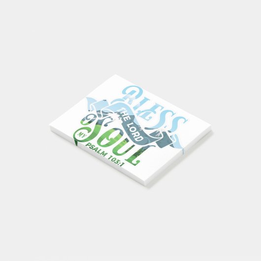 Psalmen 103 Christliches Design Post-it Klebezettel (angewinkelt)