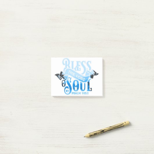 Psalmen 103 Christliches Design Post-it Klebezettel (Auf Schreibtisch)