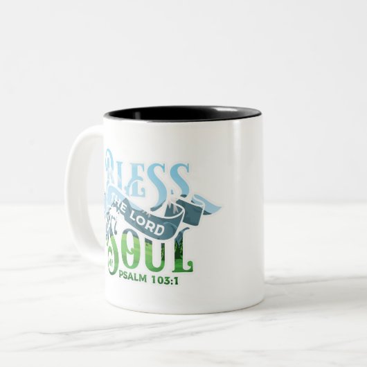 Psalmen 103 Christliches Design Zweifarbige Tasse (Vorderseite Links)